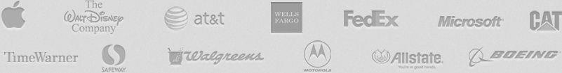 apple walt disney at and t wells fargo fed ex microsoft time warner safeway walgreens motorola all state caterpiller boeing